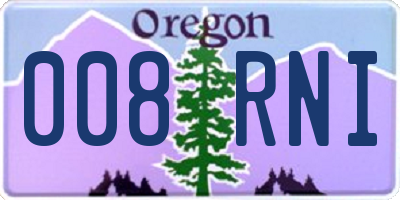 OR license plate 008RNI