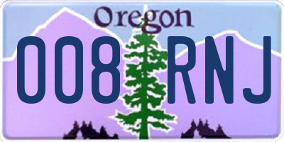 OR license plate 008RNJ