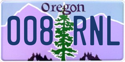 OR license plate 008RNL