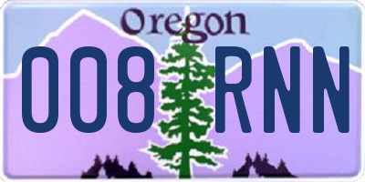 OR license plate 008RNN