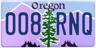 OR license plate 008RNQ