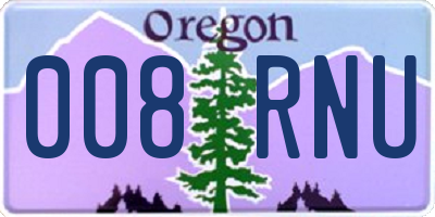 OR license plate 008RNU