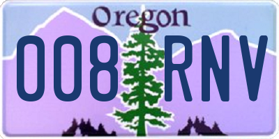 OR license plate 008RNV