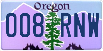 OR license plate 008RNW