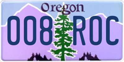 OR license plate 008ROC