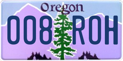 OR license plate 008ROH