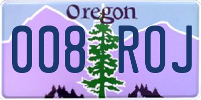 OR license plate 008ROJ