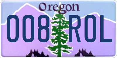 OR license plate 008ROL
