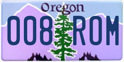 OR license plate 008ROM