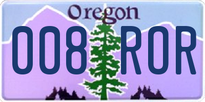 OR license plate 008ROR