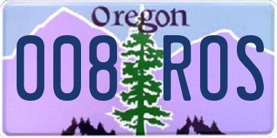 OR license plate 008ROS