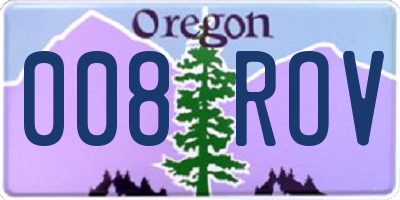 OR license plate 008ROV