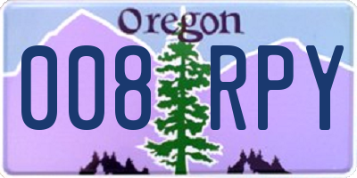 OR license plate 008RPY