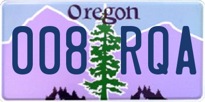 OR license plate 008RQA