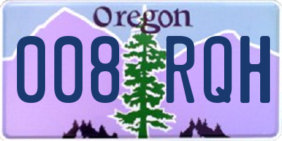 OR license plate 008RQH