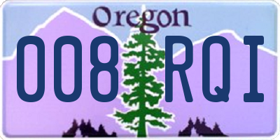 OR license plate 008RQI