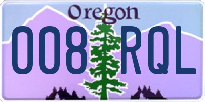 OR license plate 008RQL