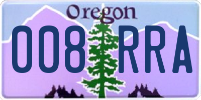 OR license plate 008RRA