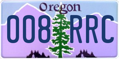 OR license plate 008RRC
