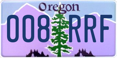 OR license plate 008RRF