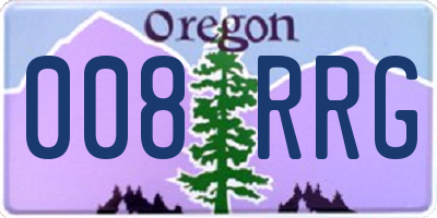 OR license plate 008RRG