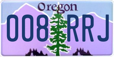OR license plate 008RRJ