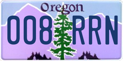 OR license plate 008RRN