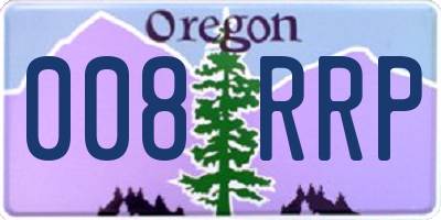 OR license plate 008RRP