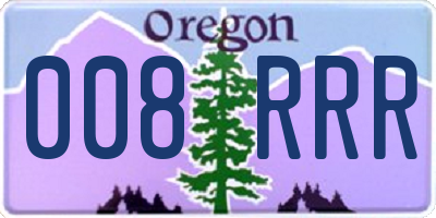 OR license plate 008RRR