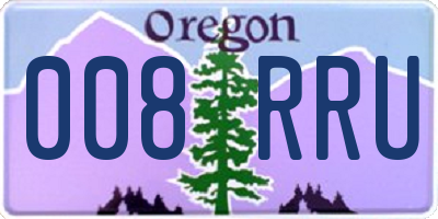OR license plate 008RRU