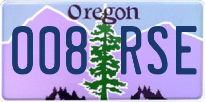 OR license plate 008RSE