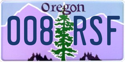 OR license plate 008RSF