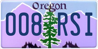 OR license plate 008RSI