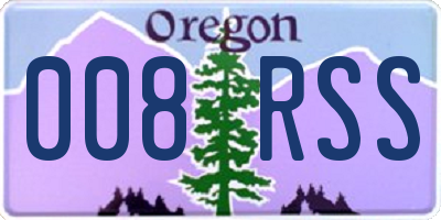 OR license plate 008RSS
