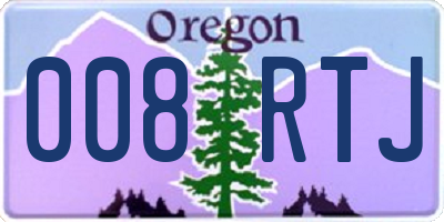 OR license plate 008RTJ