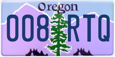 OR license plate 008RTQ