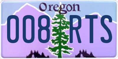 OR license plate 008RTS