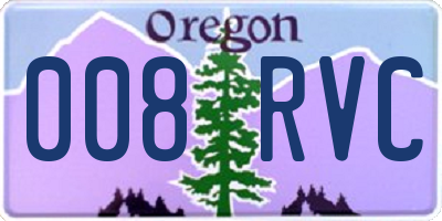 OR license plate 008RVC