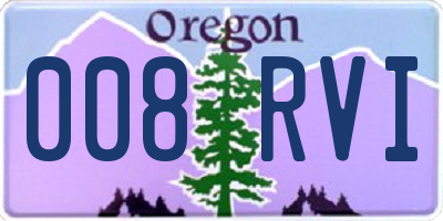 OR license plate 008RVI