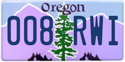 OR license plate 008RWI