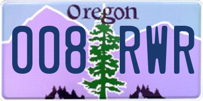 OR license plate 008RWR