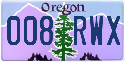 OR license plate 008RWX