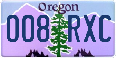 OR license plate 008RXC