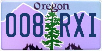 OR license plate 008RXI