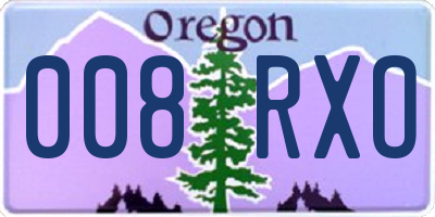 OR license plate 008RXO