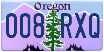 OR license plate 008RXQ