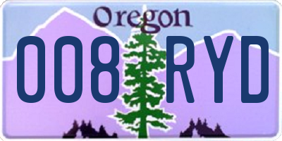 OR license plate 008RYD