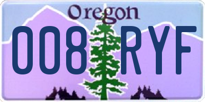 OR license plate 008RYF