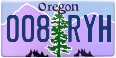 OR license plate 008RYH