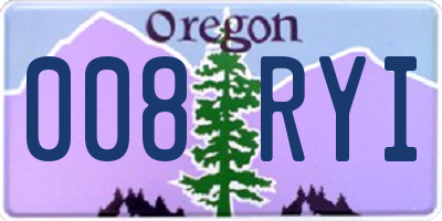 OR license plate 008RYI
